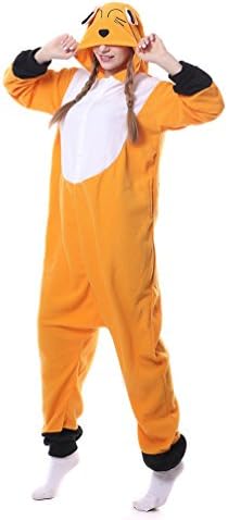 Foresightrade Adults and Children Animal Fox Cosplay Costume Pajamas Onesies Sleepwear (L Fit For height 168-178CM)