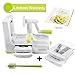 5-Blade Spiralizer Vegetable Spiral Slicer,Noodle Maker,Fruits and Veggies Slicer for Low Carb/Paleo/Gluten-Free Meals with Labeled Blades,Storage Box,Cleaning Brush and Recipe Book.