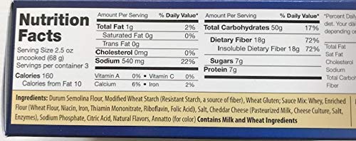 Fiber Gourmet Light Pasta (Mac&Cheese, Pack of 6)