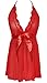 COSWE Women's Halter Sexy Lingerie Babydoll with G-string