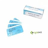 CynaMed Suture Thread with Needle (12-Pack) - Training Sutures Pkg. of 12 - 'Black' Threads (12, 2/0, 30mm Blade, 1/2 Reverse Cutting)
