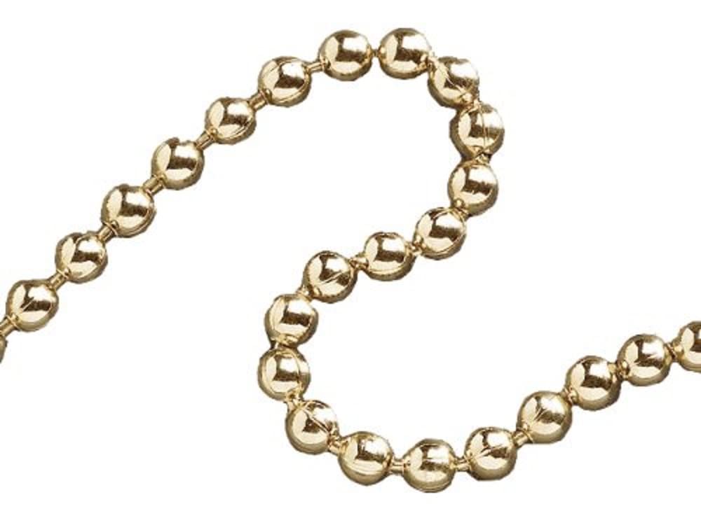 Faithfull FAICHBPB3210 3.2mm x 10m Polished Brass Ball Chain, Blue