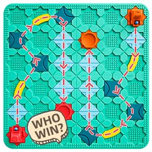 Logical Road Builder Games, STEM Family Board Game, Large Educational Smart Brain Teasers Puzzles Toys, Preschool Learning Early Montessori Birthday Gifts for Kids Boys Girls Age 4-8 Year Old (Green)