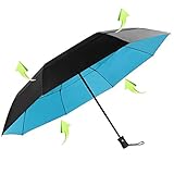 Koler 46-Inches Large Windproof Auto Open Close Double Canopy Folding Travel Umbrella with 8 Ribs