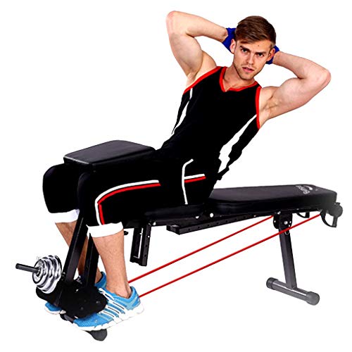 Hohaski-Weight-Bench-Home-Gym-Adjustable-Weight-Bench-Barbell-Lifting-Workout-Fitness-Incline-Equipment-Pull-Up-Arm-Strength-Training-Rope-Full-Body-Exercise-Bench-MachineUS-Stock