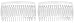 France Luxe 18 Tooth French Side Comb Pair - Clear