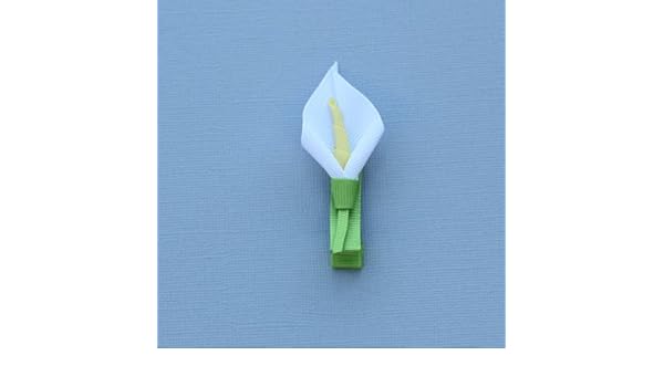 Amazon Com White Lily Hair Clip Beauty