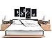 Large Banksy Mobile Lovers Canvas Wall Art Pictures - Black and White - Set of 4 - Modern Graffiti Prints - Split Multi Panel Canvases - XL - 130cm