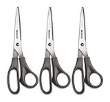 Acme United 8" Stainless Steel Scissors Bonus Pack (Black)