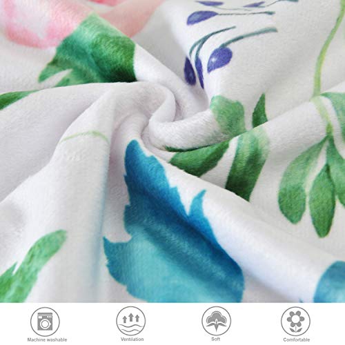BORITAR Nursing Pillow Slipcover Minky for Boys and Girls, Super Soft Classic Nursing Pillow Cover with Beauty Floral Pattern Printed and White Dotted Backing