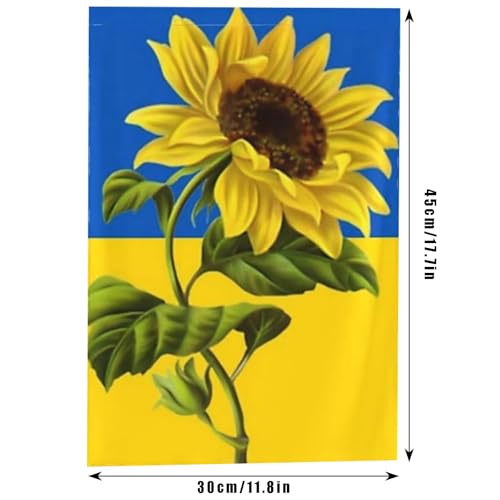 Ukraine Garden Flag,Ukrainian Flag Outdoor,Sunflower Patriotic Garden Flag,Support Ukraine Yard Sign,Ukraine Yard Flag For Outdoor Home Yard Patio Bedroom Decoration Wall Hanging Sign (45X30CM)
