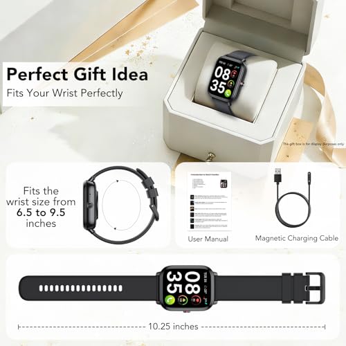 Smartwatch for Men and Women, 1.83 Inch HD Bluetooth Calling Watch, 110+ Sports Modes, Fitness Tracker with 1000 mAh Battery, 20 Days Time, Waterproof IP68 Smartwatch for Android/iOS