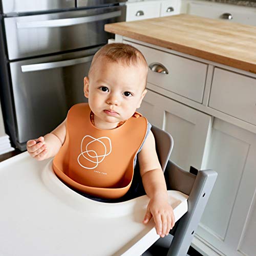 Simka Rose Set of Silicone Baby Bibs for Babies and Toddlers Unisex