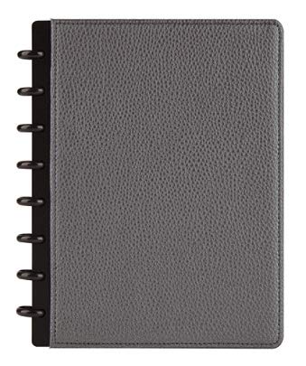 Notebook Discbound del sistema di presa di appunti personalizzato di dimensioni junior TUL Elements, 5-1 / 2 x 8-1 / 2, Restretto, 120 Pagine ( 60 Fogli ), Gunmetal / Pebbled