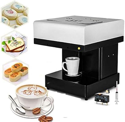 Happybuy Coffee Printer Machine 10-20 S/Cup DIY Design Food 3D Latte Art Maker Selfie Milk Tea for Chocolate Cookies Small Cake Store