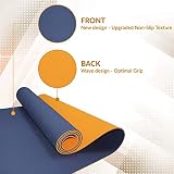 ComFy Mat Yoga Mat Non-Slip 183x61x6mm Navy Orange view 7
