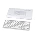 CEROBIT Wireless Bluetooth Keyboard Ultra Slim Universal Compatibility with Windows Android IOS for Laptop Mac Tablet Desktop PC Computer Smart TV (Sliver White)