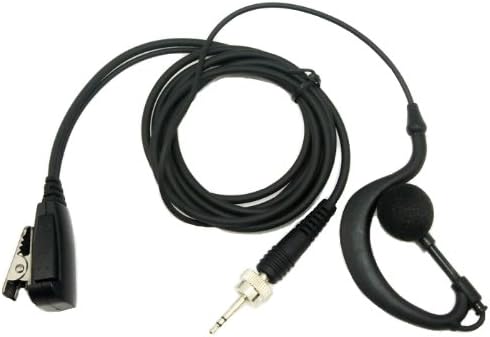 SUNDELY G-Shape Clip-Ear Ear Hook Hanger Headset Earpiece Headphone with Mic PTT Button for Uniden Handheld Marine Radio Walkie Talkie MHS350 Atlantis260 UH073 UH075 UH076 UH078