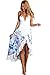Voinnia® Women Spaghetti Strap Irreugular Ruched Hem Beach Causal Dress