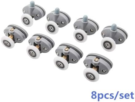 Lessonmart 4pcs-8pcs/set New Oval 23mm 25mm ABS Nylon Single Pop Up Pulley Runner Wheel Shower Cabin Sliding Glass Door Rollers Hardware