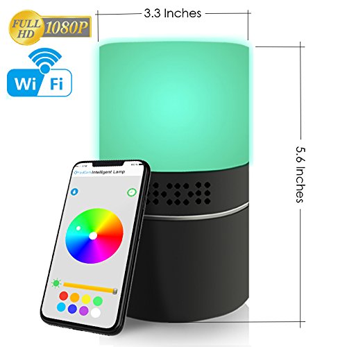Hidden Spy Camera Lamp led Multicolor, Comgsa Cam WiFi Full HD 1080P