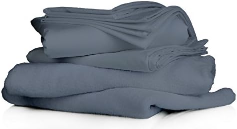 King Elephant grey 100% Egyptian cotton Sheet Set ( Flat Sheet, Fitted Sheet, 2 Pillowcases) 800 Thread Count, Made In USA Italian Finish 19 inches Extra Deep Pocket Solid