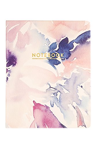 Eccolo World Traveler Desk Size Journal Floral Watercolor, Hardcover 8x10
