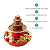 Global Gourmet Chocolate Fountain Mini Fondue Set with Party Serving Tray Included | Electric 3-Tier Machine with Hot…