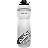 CamelBak Podium Dirt Series Chill Insulated Mountain Bike Squeeze Water Bottle White, 21oz