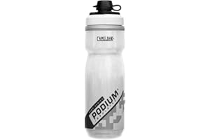 CamelBak Podium Dirt Series Chill Insulated Mountain Bike Squeeze Water Bottle White, 21oz