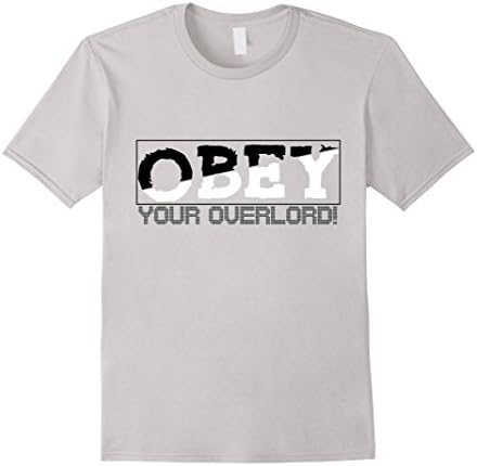 Men's Obey T-shirt Medium Silver