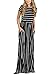 Lovezesent Women's Summer Short Sleeve White Striped Black Pokcets Maxi Dress Casual Loose A Line Pleated Long Party Dresses Large