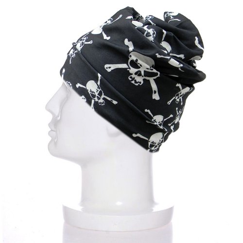 Shells® 2Pack Black Skull Pattern Polyester Microfiber Outdoor Sport Magic Multifunction No Seam Headscarf Headwear Face Mask Neck Warmer For Motorcycle Bike Ski Outdoor activities - Thumbnail 6