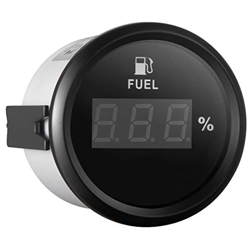 Samdo 52mm Digital Fuel Level Gauge Meter for Boat Car Motorcycle 0-190ohm Signal 12V/24V