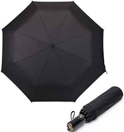 KAILEDI Umbrella, Automatically Opens/Closes Compact Umbrella, Outdoor Windproof Travel Golf Umbrella,Folding Short Umbrella (Black)
