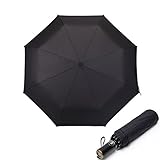 KAILEDI Windproof Umbrella, Automatically Opens / Closes Compact Umbrella, Outdoor Travel Golf Umbrella,Folding Short Umbrella (Black)