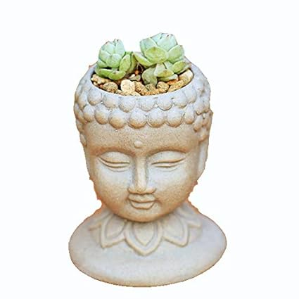 Buy Generic Flower Pot Silicone Mold 3d Vase Molds Cement Planter Mould Buddha Head Flower Pots Handemade Mold Buddha Online At Low Prices In India Amazon In