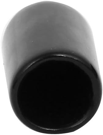 sourcing map 6mm Inner Dia Rubber Hose End Cap Screw Thread Protector Cover Black 100pcs - Image 3