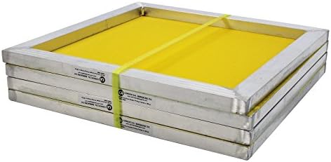 4 Pack Aluminum Silk Screen Printing Press Screens 355 Frame Mesh 20" x 20"