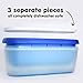 Set of 2, Ice Cream Containers for Homemade Ice Cream - 1.5 Quart Each, Reusable Freezer Storage Containers - Blue