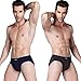 wirarpa Men's Breathable 100 Cotton Briefs Underwear No Fly Soft Covered Waistband Underpants 4 Pack Medium
