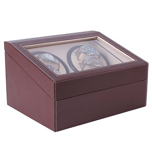M3M Automatic Rotation Watch Winder 4+6 Display Box Leather Watch Automatic Watch Rewinder And Storage Box High-End Gift (Upgraded Version)