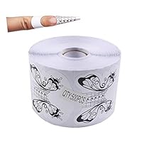 BeautyLeader 500Pcs/Roll Nail Form Guide Acrylic Tip Extension Forms Black Butterfly Sticker Rroll Manicure Tool for Acrylic UV Gel Nail Art Tips