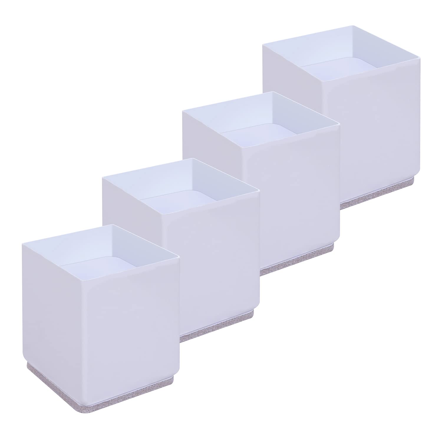 RCHYFEED Furniture Risers 2 inches Metal, 4 Pack Bed Riser Heavy Duty Carbon Steel Adds 2 inch Height to Furniture Leg Saving Space, Sofa Chair Table Risers with Edge Guard Lifts, Supports 10000 lbs