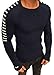 Karlywindow Men's Casual Solid Slim Fit Light Weight Stylish Knit Pullover Sweater