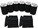 TahoeBay 25 Can Sleeves - Black Beer Coolies for Cans and Bottles - Bulk Blank Drink Coolers – Create Custom Wedding Favor, Funny Party Gift (25-Pack) (Black)