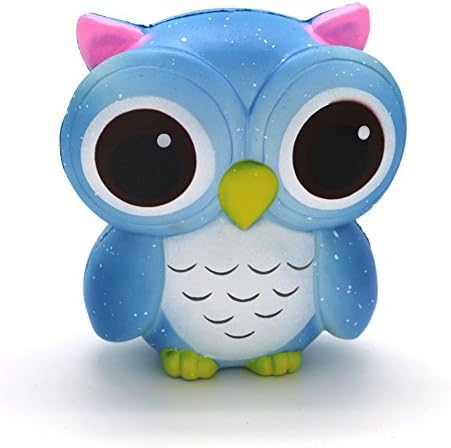 Squishy Owl, YuBoBo Jumbo Slow Rising Squishies Big Eye Owl Stress Relief Squeeze Decorations Lovely Stress Relief Kawaii Squishy Toys For Kids and Adults, Animals Gift Fun Large
