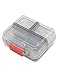 Dohia Weekly Pill Organizer 7 Compartments Pill Box Case Travel Medicine Jewelry Screws Container (1, Grey)