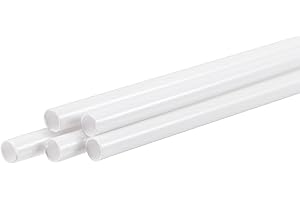 MECCANIXITY Plastic Model Tube ABS Round Tube 5/32" OD 10" White Easy Processing for Architectural Model Making DIY 5 Pack