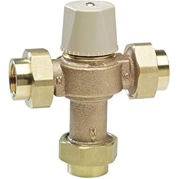 Watts - LFMMV-M1-UT - 3/4 Union Inlet Type Thermostatic Mixing Valve,NoLeadCopper Silicon Alloy, 13 gpm